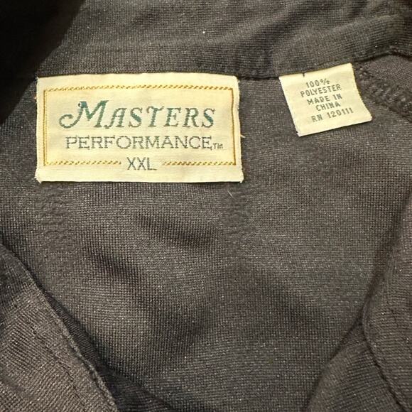 Masters Men’s XXL Black Polyester Logo PoloStyle Short Sleeve Shirt - Picture 3 of 6